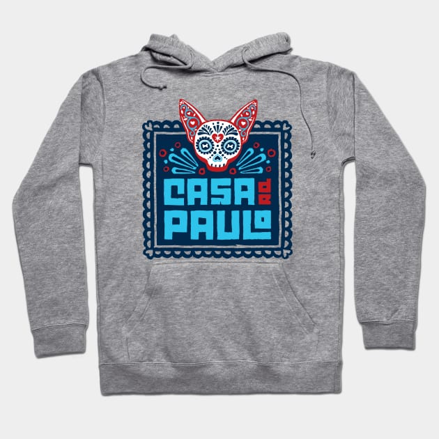 Casa de Paulo Main Logo on White Hoodie by Casa_de_Paulo